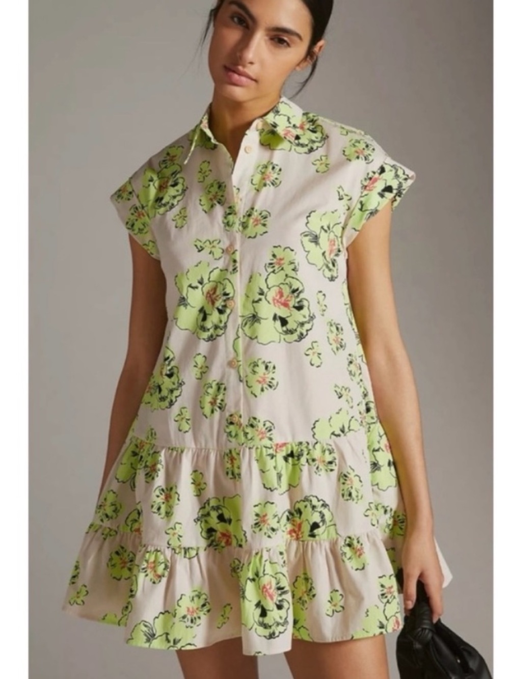 Maeve by Anthropologie floral tiered mini dress